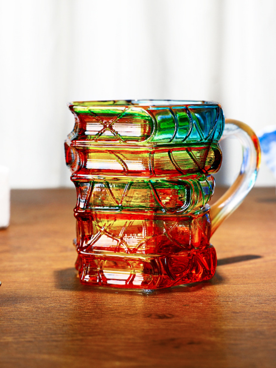 High Borosilicate Painted Book Mug