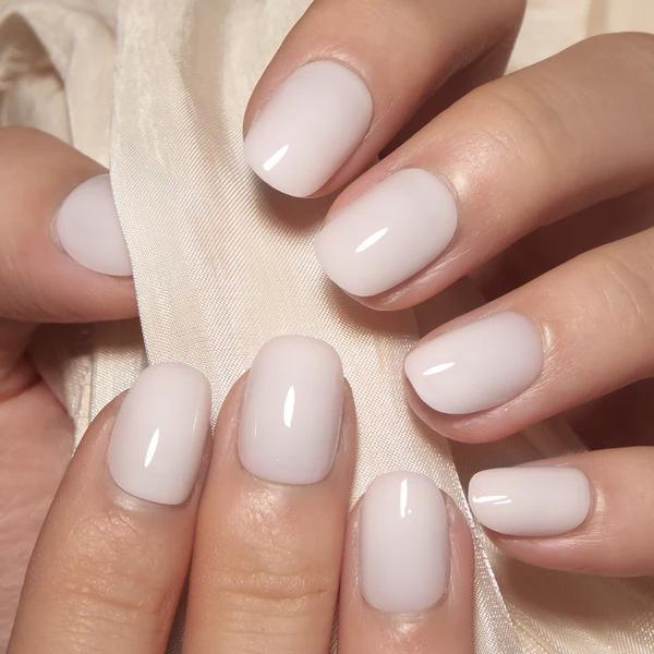 Milky White Press On Nails