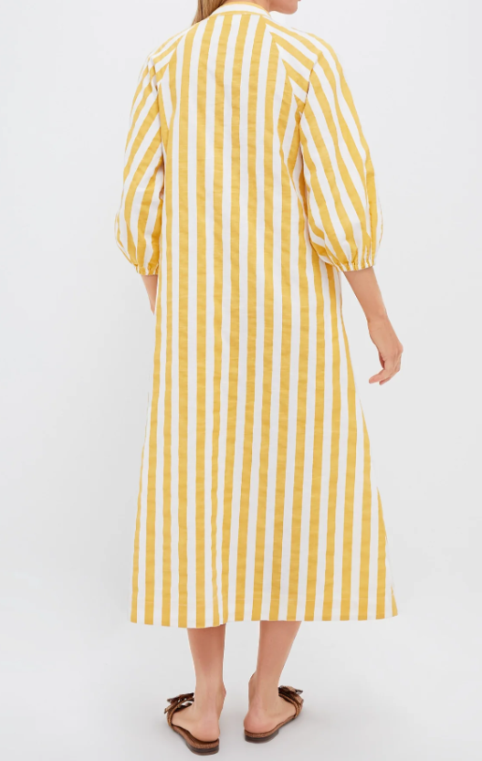 Lemon Striped Vacation Dress