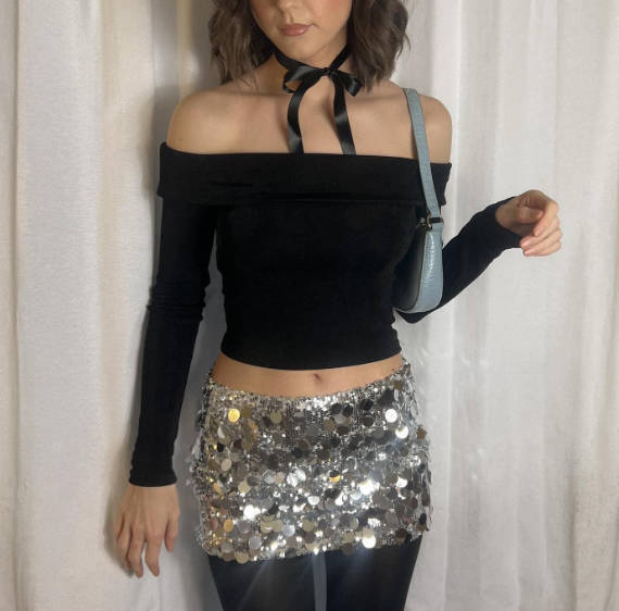 Sexy Sequined Miniskirt