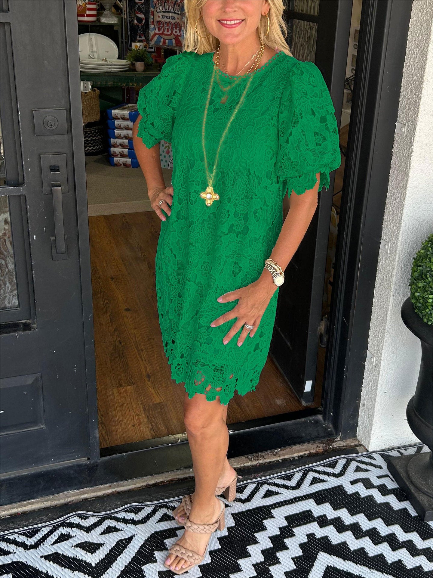 Elegant Comfy  Lace Short Dress