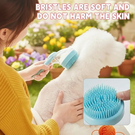 2 in 1 Pet Bath and Grooming Brush