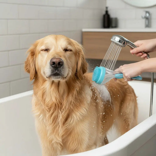 2 in 1 Pet Bath and Grooming Brush