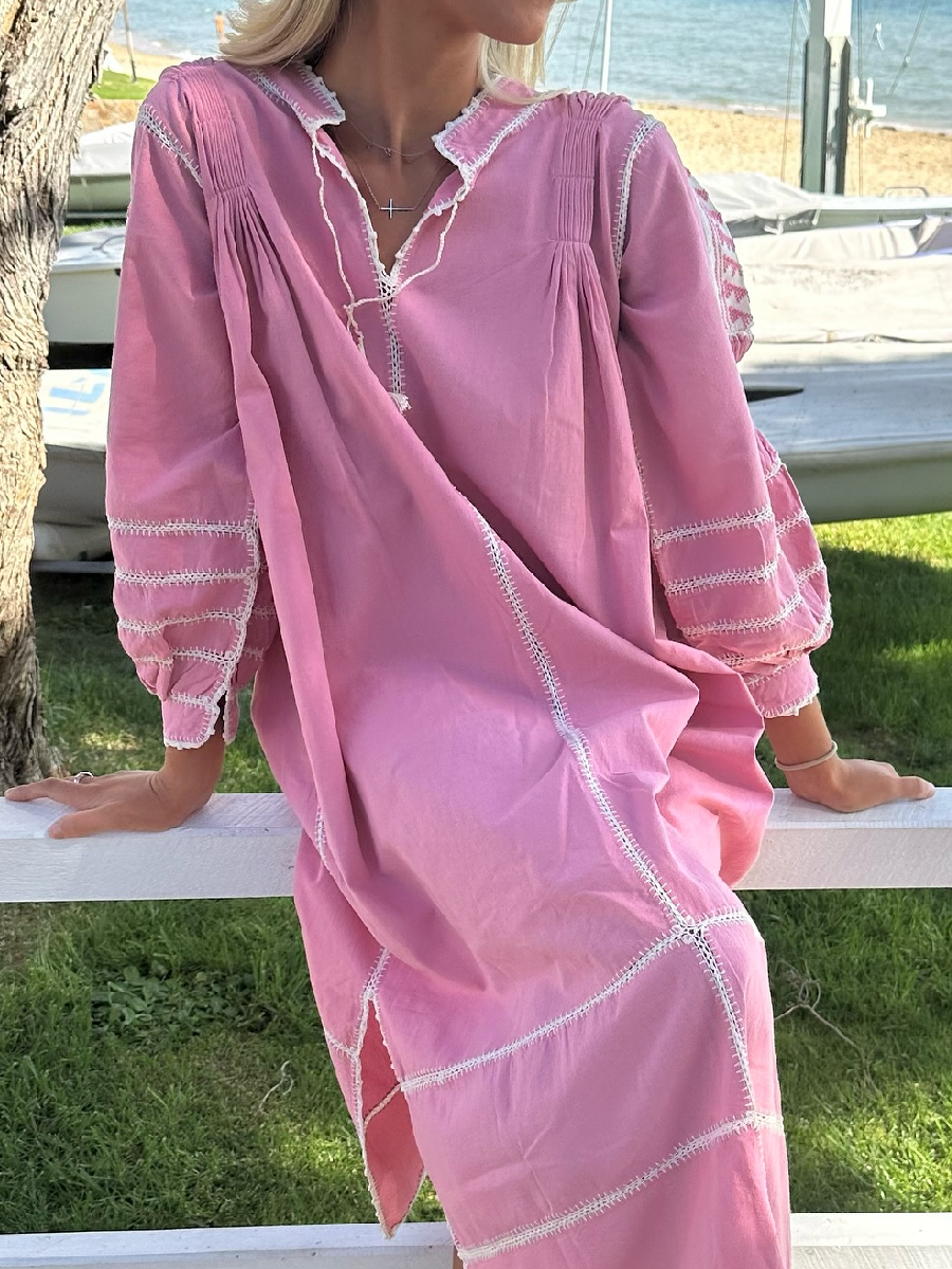 Embroidery Bohomia Midi Dress