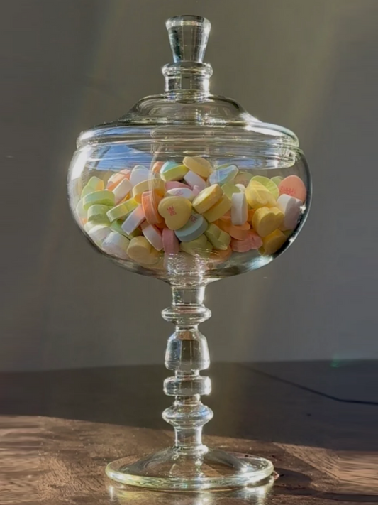 Transparent Tall Glass Candy Bowl