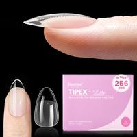Beetles Tipex Lite Apex Nail Tips, 96PCS 256PCS 512PCS Stiletto Square Almond Coffin Pre-Building Pre-Etched Acrylic Nail Tips for Flat Nails & C-Curves Nail Beds