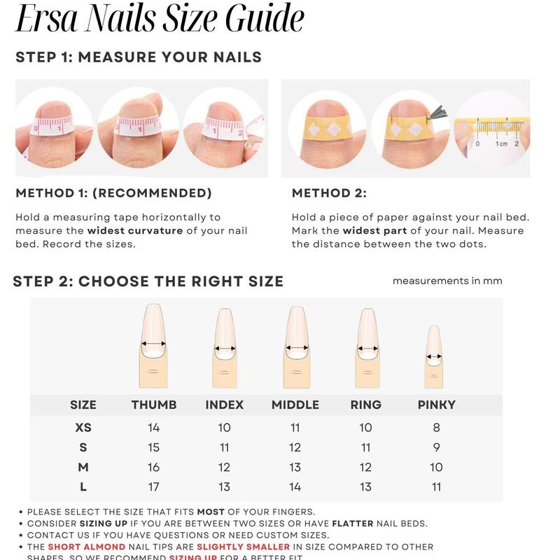 ErsaNails VALENTINE'S DAY Collection - Handmade PressOn Nails 10PCS | Acrylic, Reusable, Salon-Quality, Long-Lasting, Glossy Design