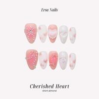 ErsaNails VALENTINE'S DAY Collection - Handmade PressOn Nails 10PCS | Acrylic, Reusable, Salon-Quality, Long-Lasting, Glossy Design