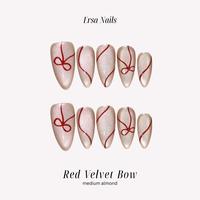 ErsaNails VALENTINE'S DAY Collection - Handmade PressOn Nails 10PCS | Acrylic, Reusable, Salon-Quality, Long-Lasting, Glossy Design