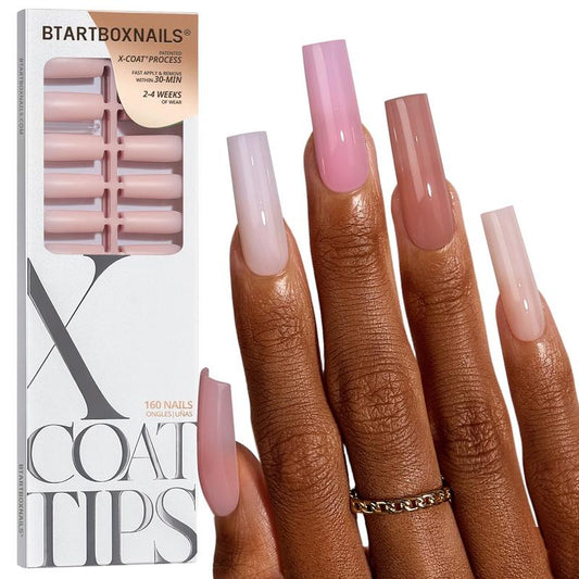Btartboxnails XCOATTIPS Soft Gel Nail Tips - Product only 150pcs Short White Press On Nails No accessories, Square or Almond or Coffin Fake Nails