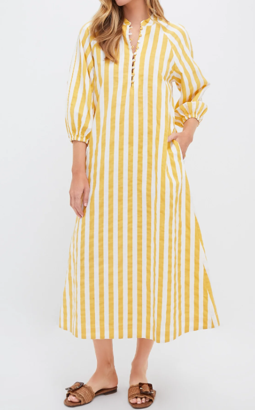 Lemon Striped Vacation Dress