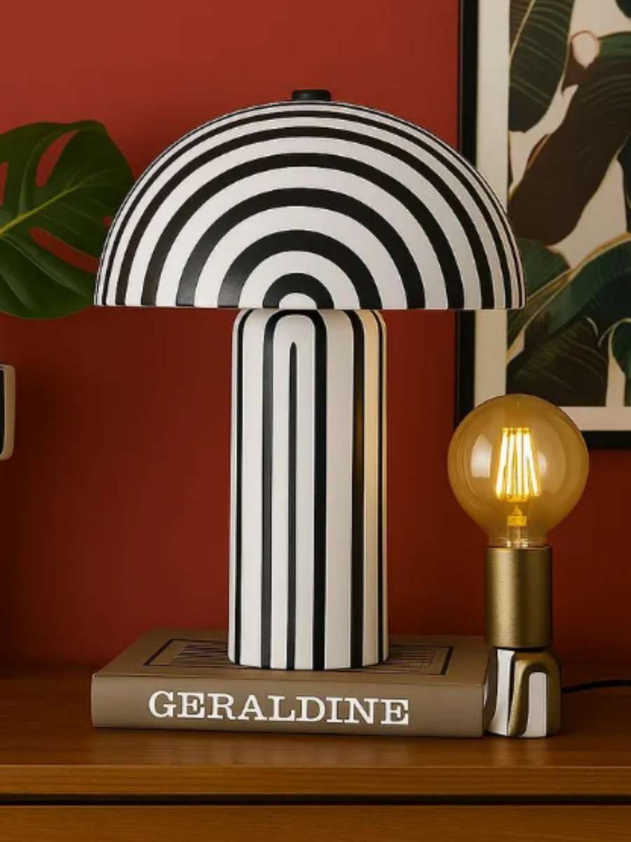 Modern Striped Table Lamp
